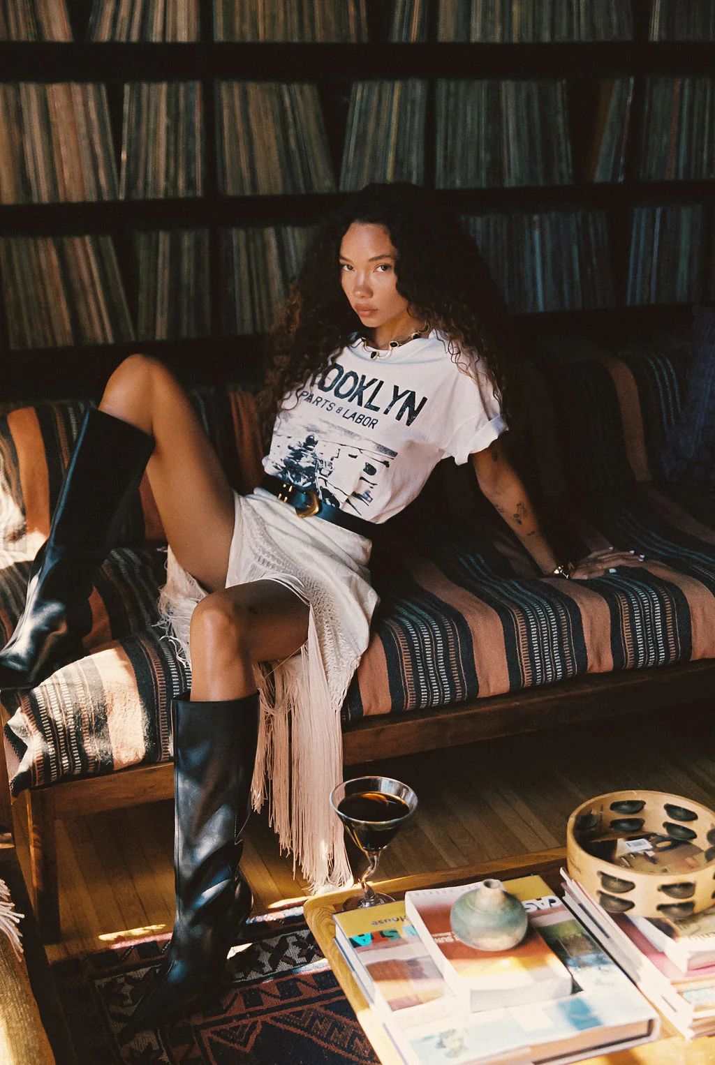Brooklyn White Graphic Boyfriend Tee - Image 9