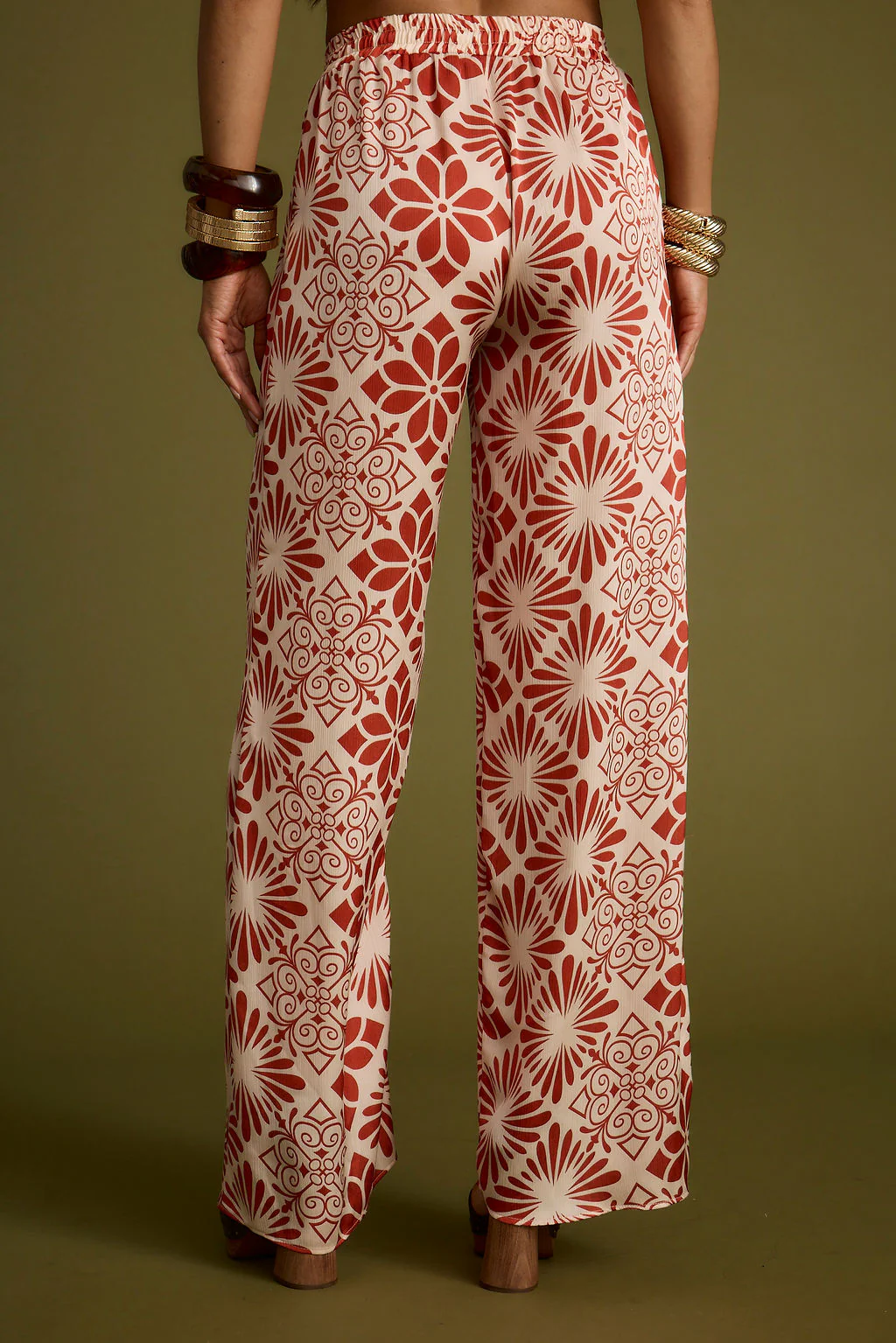 Cubana Rust Satin Pants - Image 3