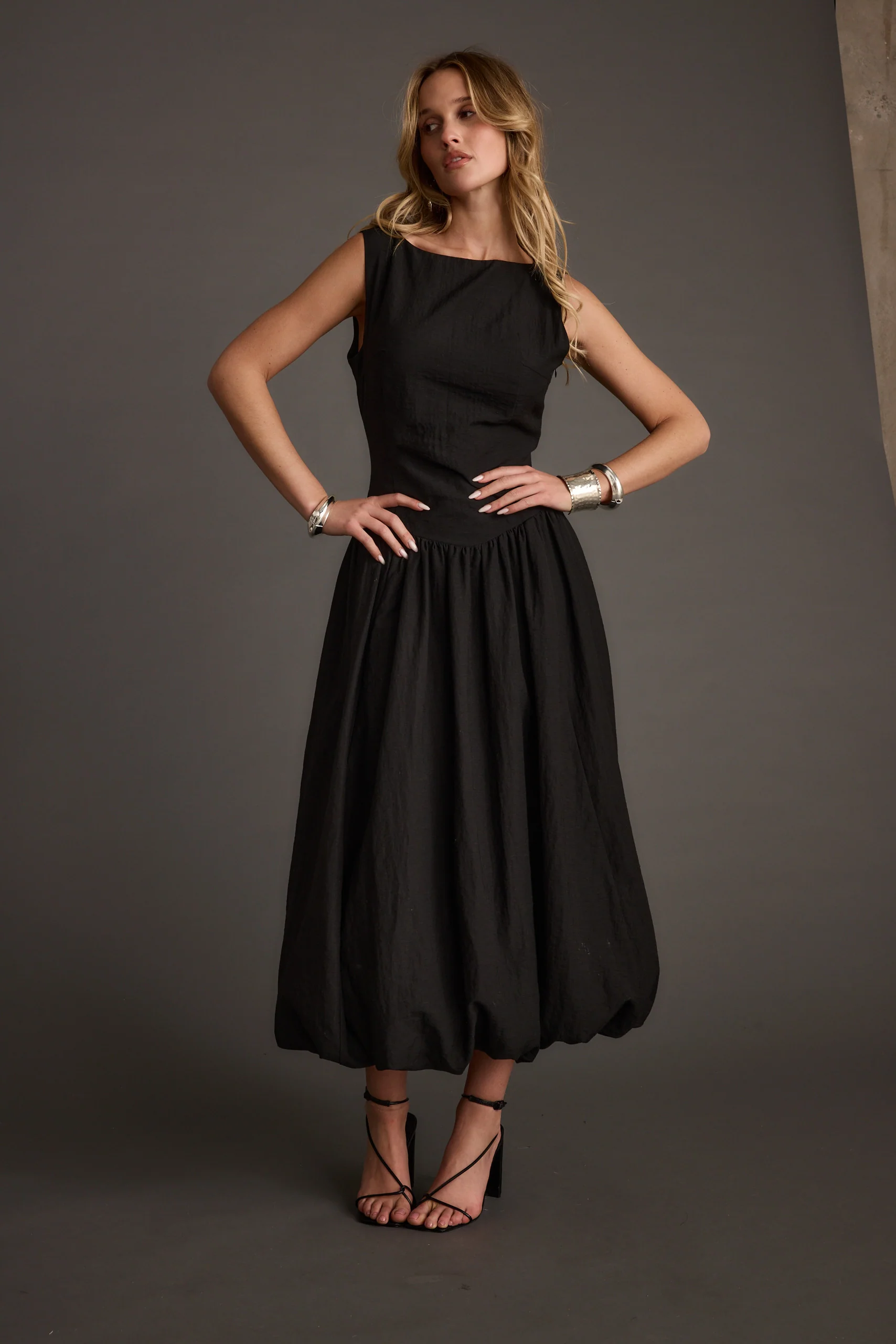 Kate Midi Dress + Moss Trench Coat - Image 3