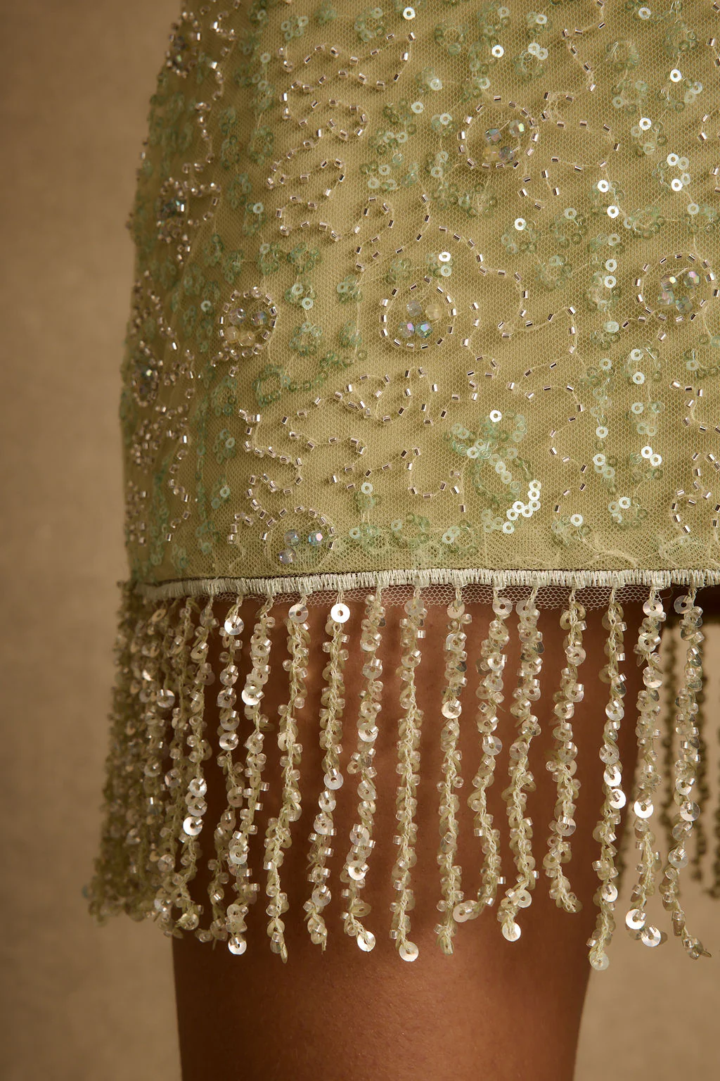 Luna Cove Sage Fringe Mini Skirt - Image 8