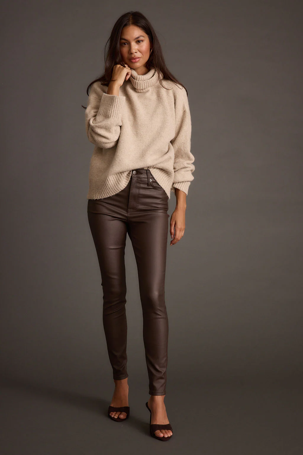 Nixon Mocha Coated Pants - Image 7