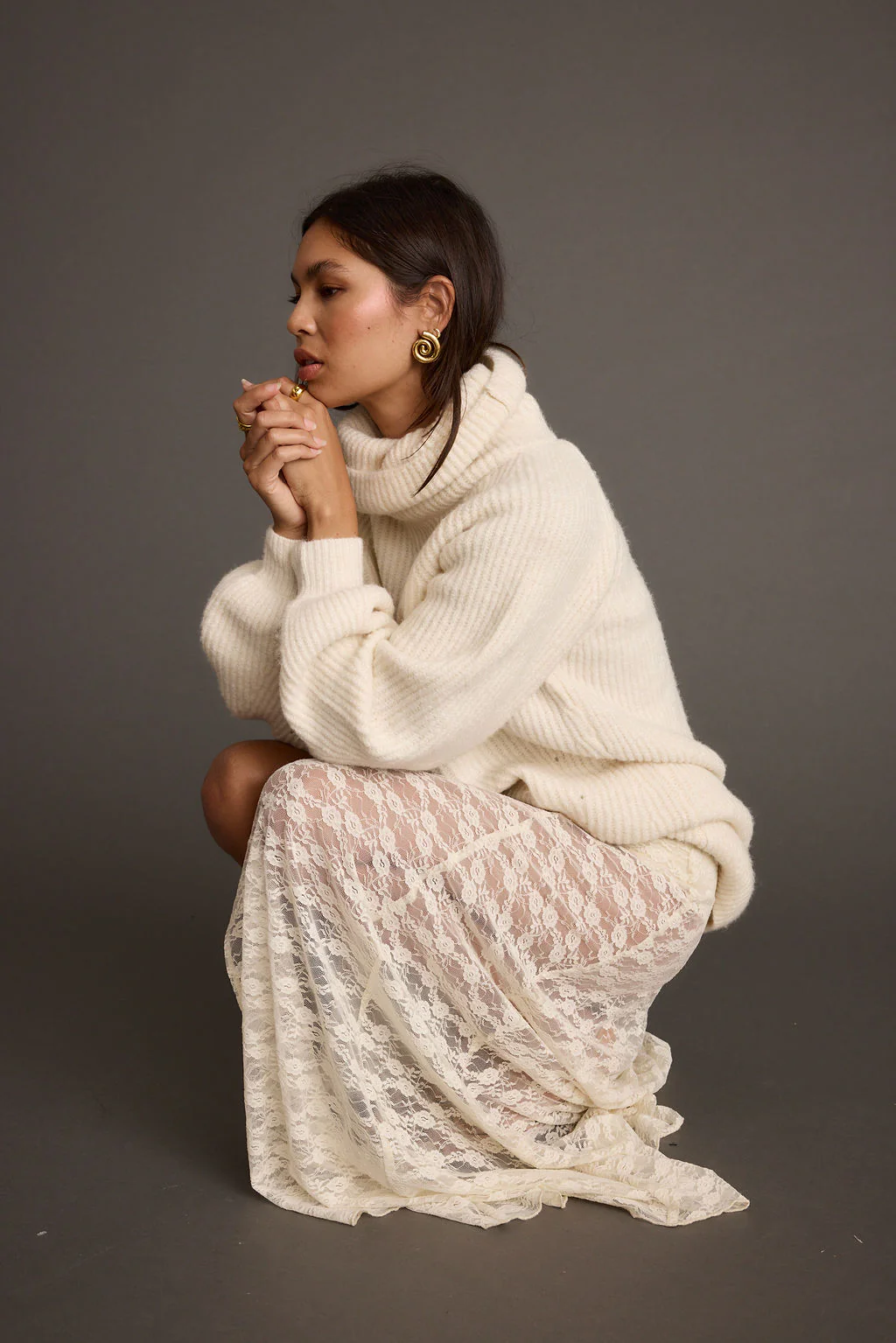 Odessa White Lace Maxi Skirt - Image 4