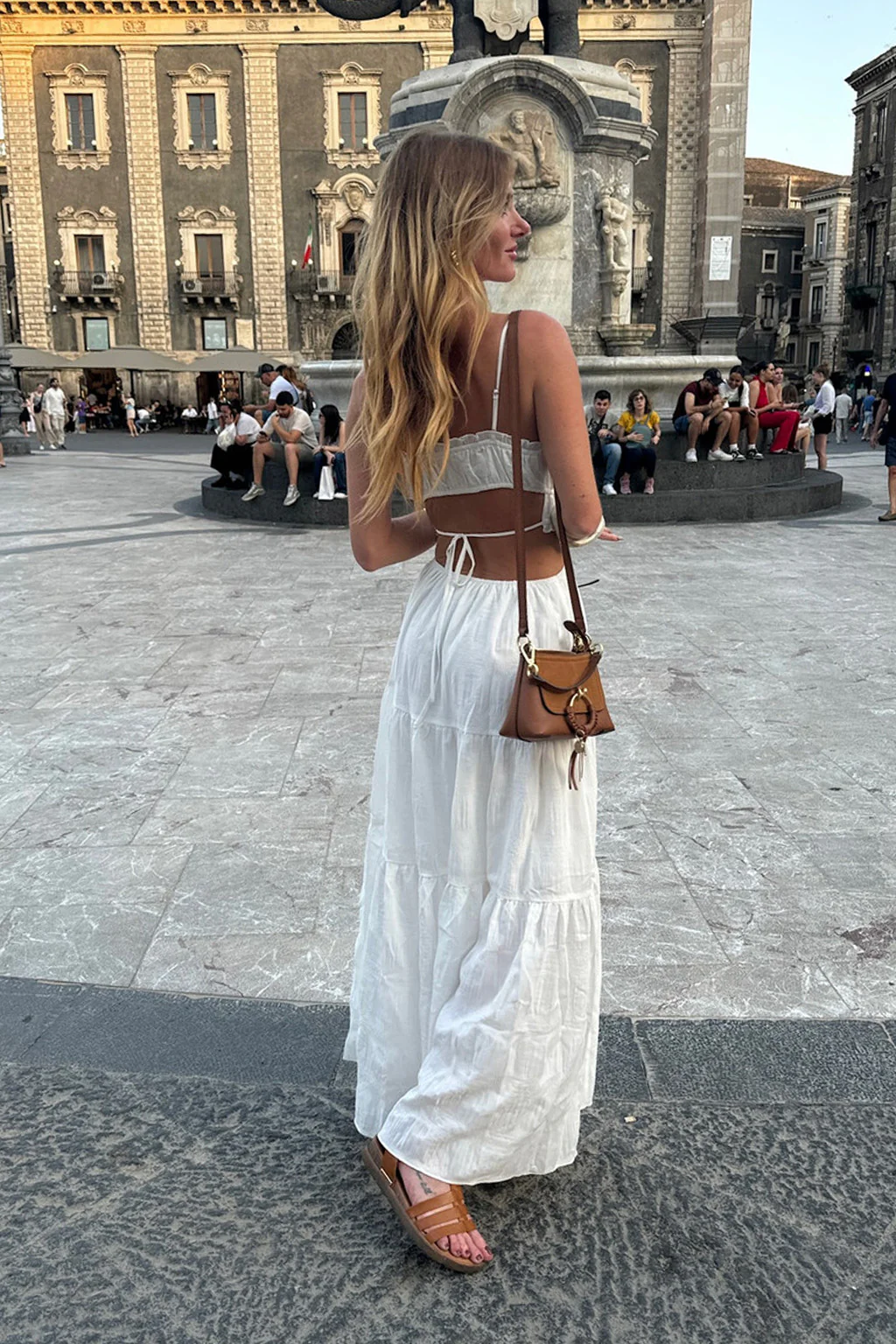Paola White Boho Maxi Dress - Image 3