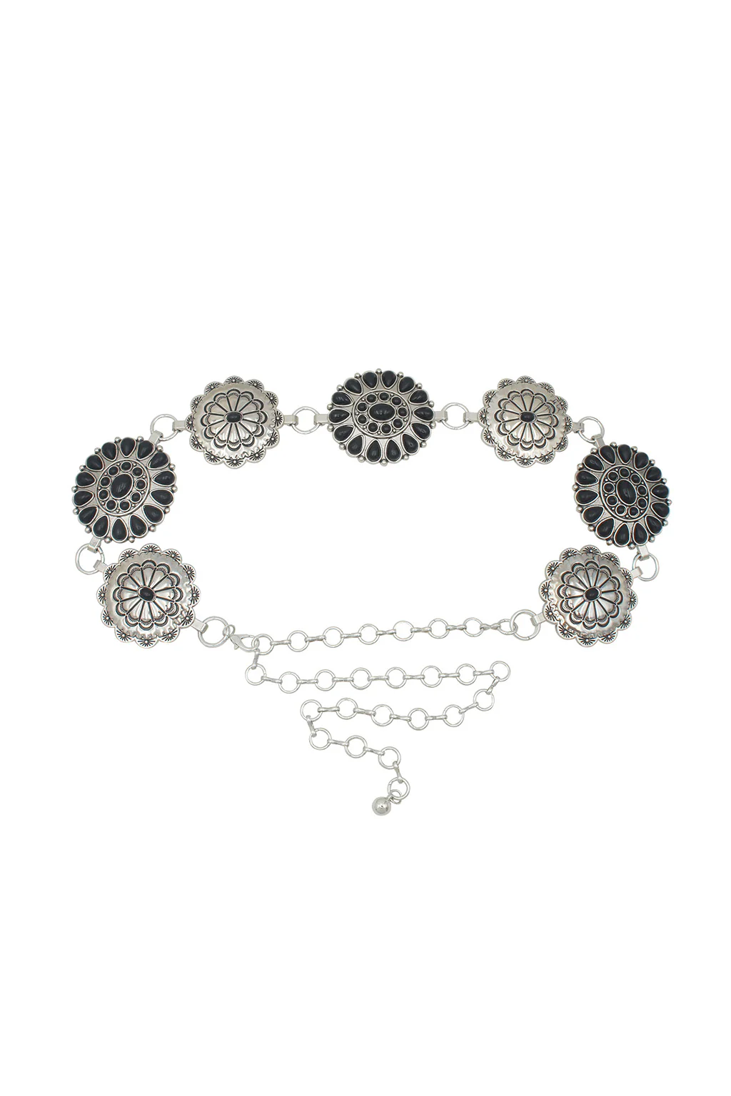 Silverado Silver and Black Statement Chain Belt - Image 2