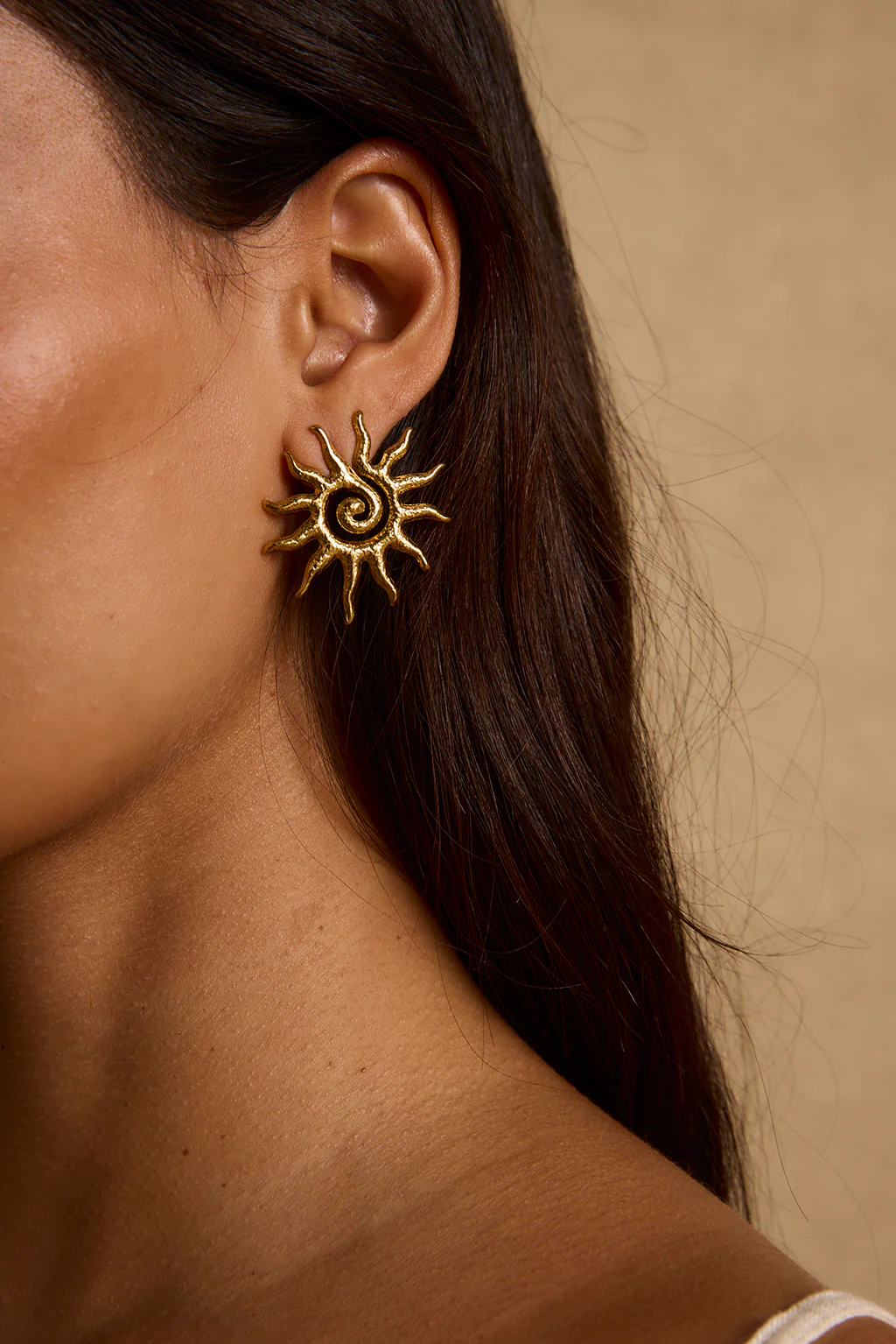 Sunrise Gold Earrings - Image 2